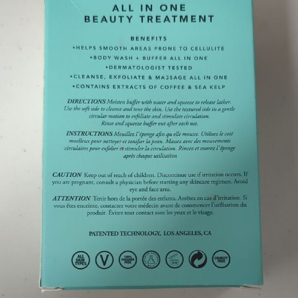 Spongelle Blue Exfoliant Scrub Body Buffer - Picture 2 of 2